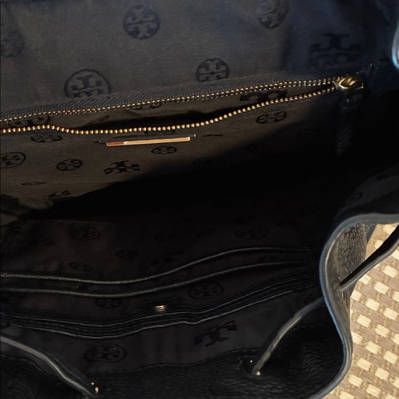 Tory Burch Black Pebbled Leather Backpack - Picture 3 of 11